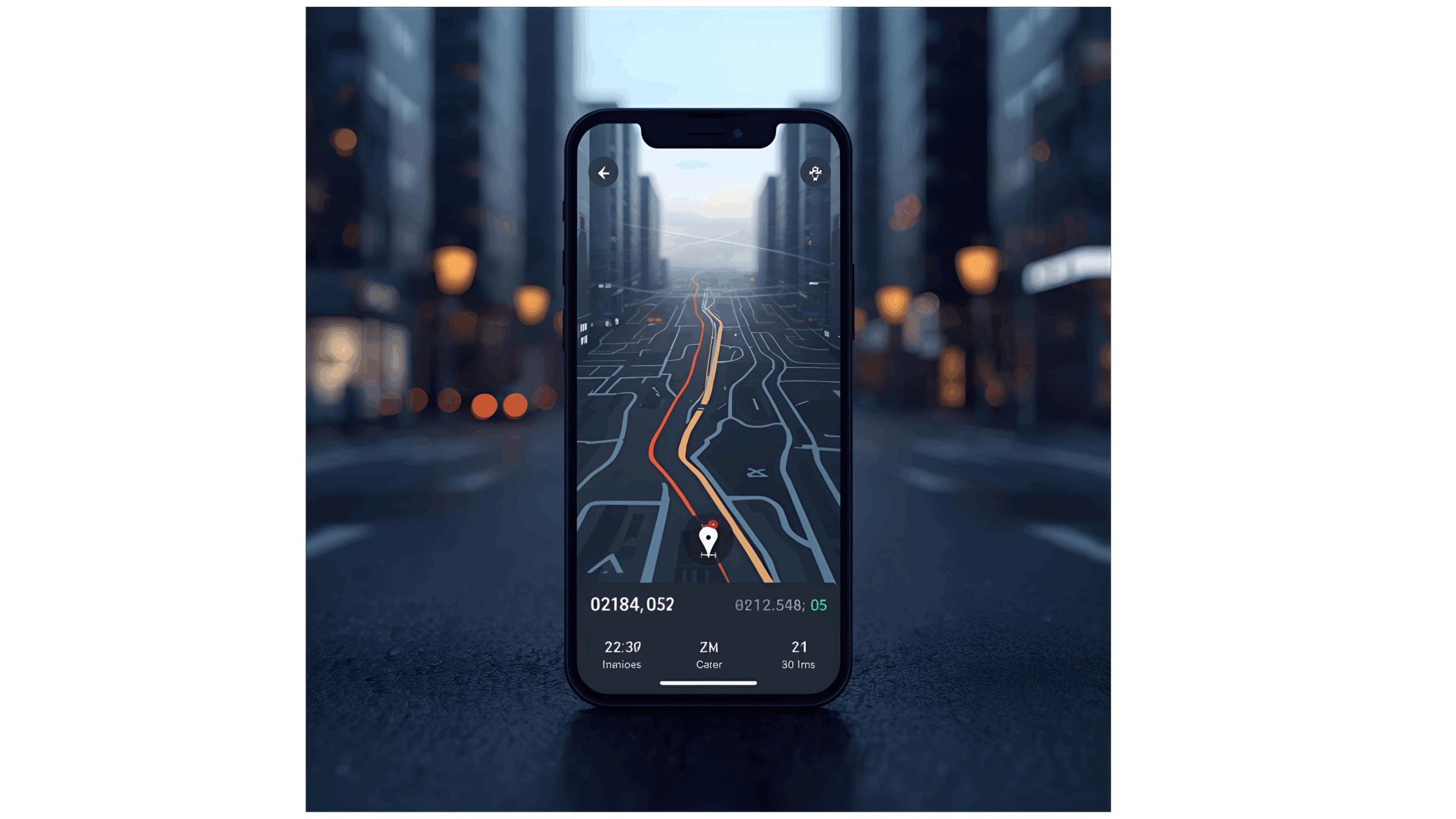 navigerende telefoon